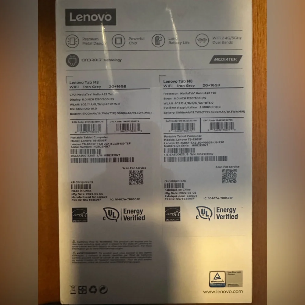 Lenovo Tab M8 HD Tablet